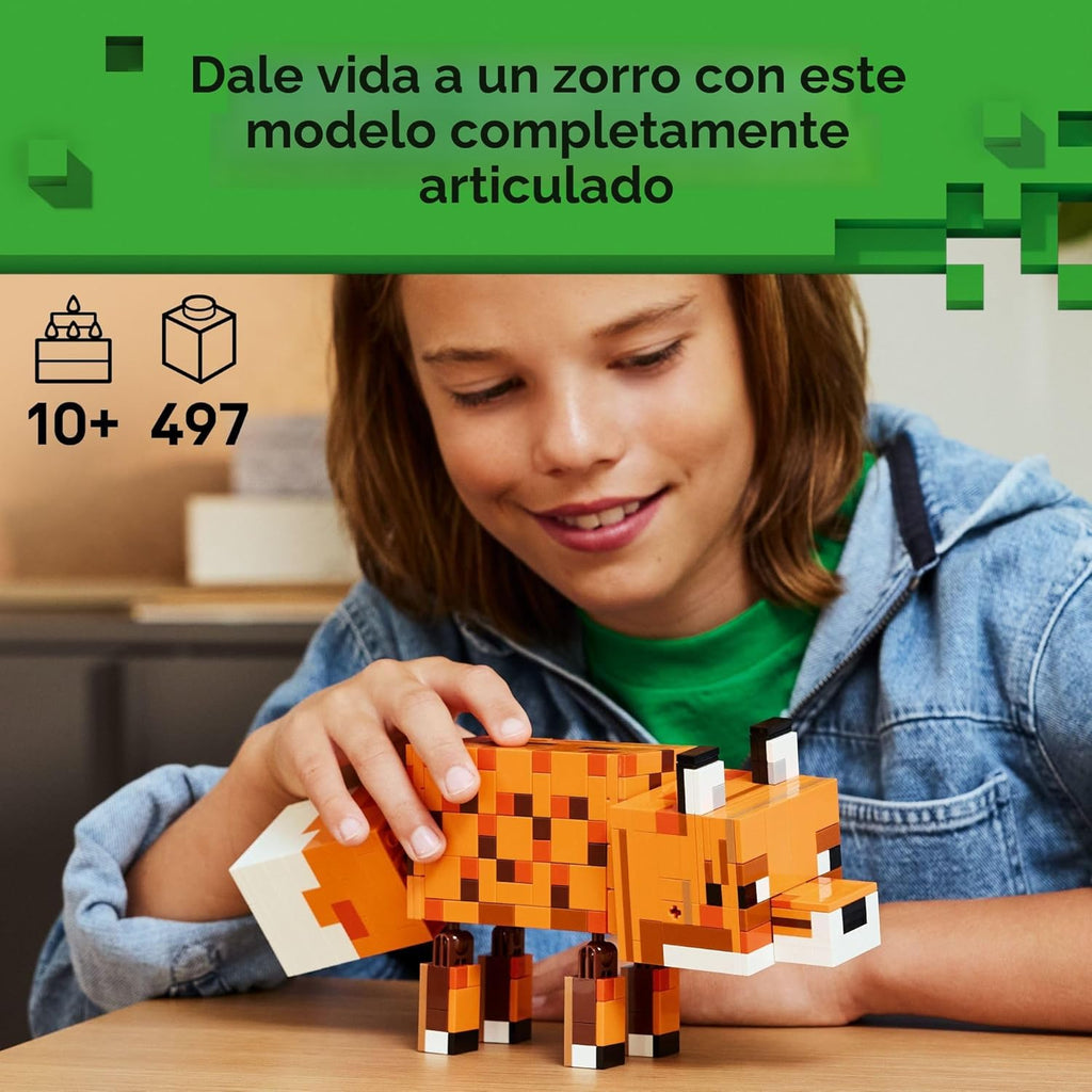 LEGO Minecraft The Fox - Juguete de construcción y simulación para...