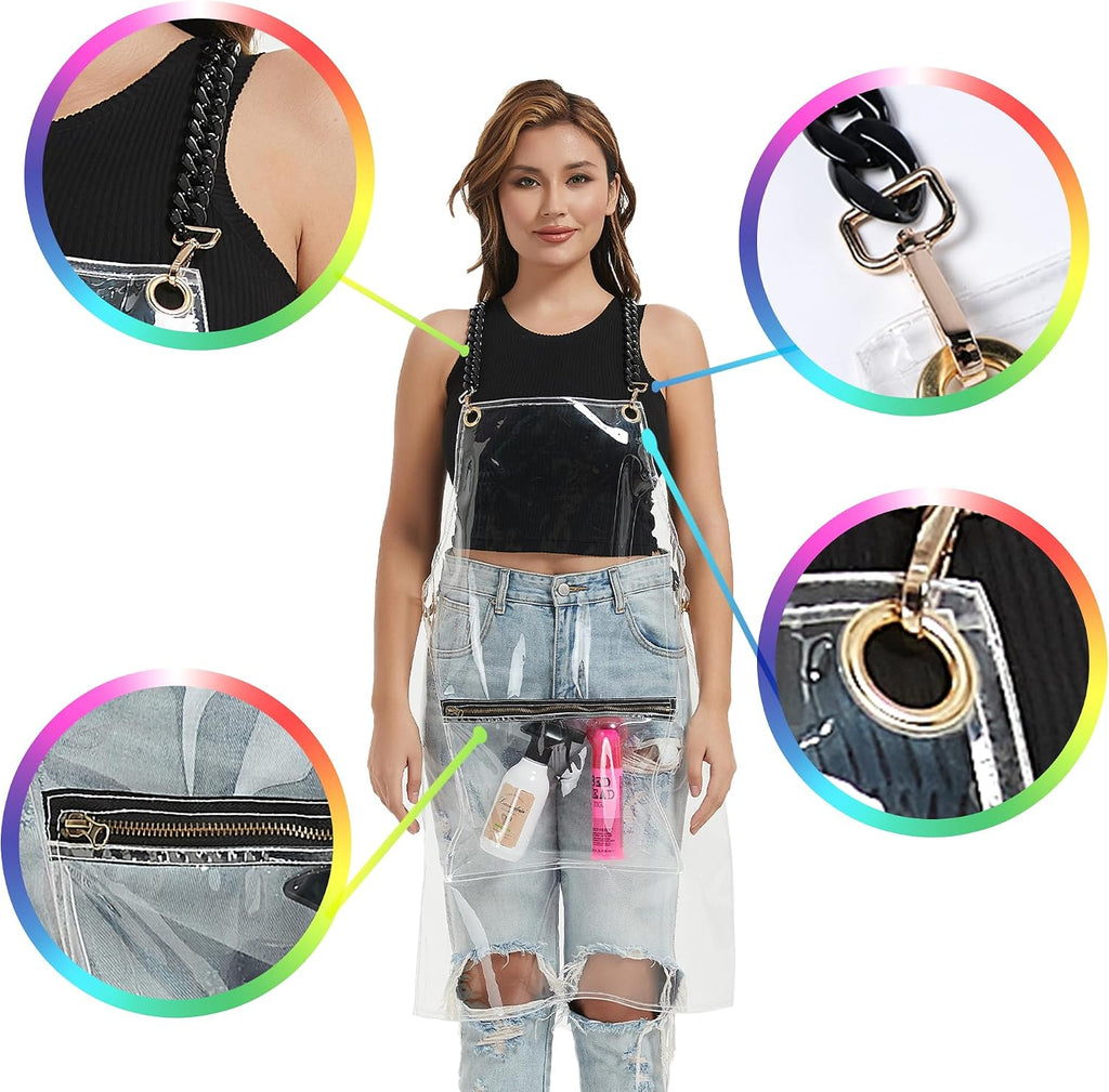 MIKI WELL Delantal de estilista para mujer - Delantal impermeable p...