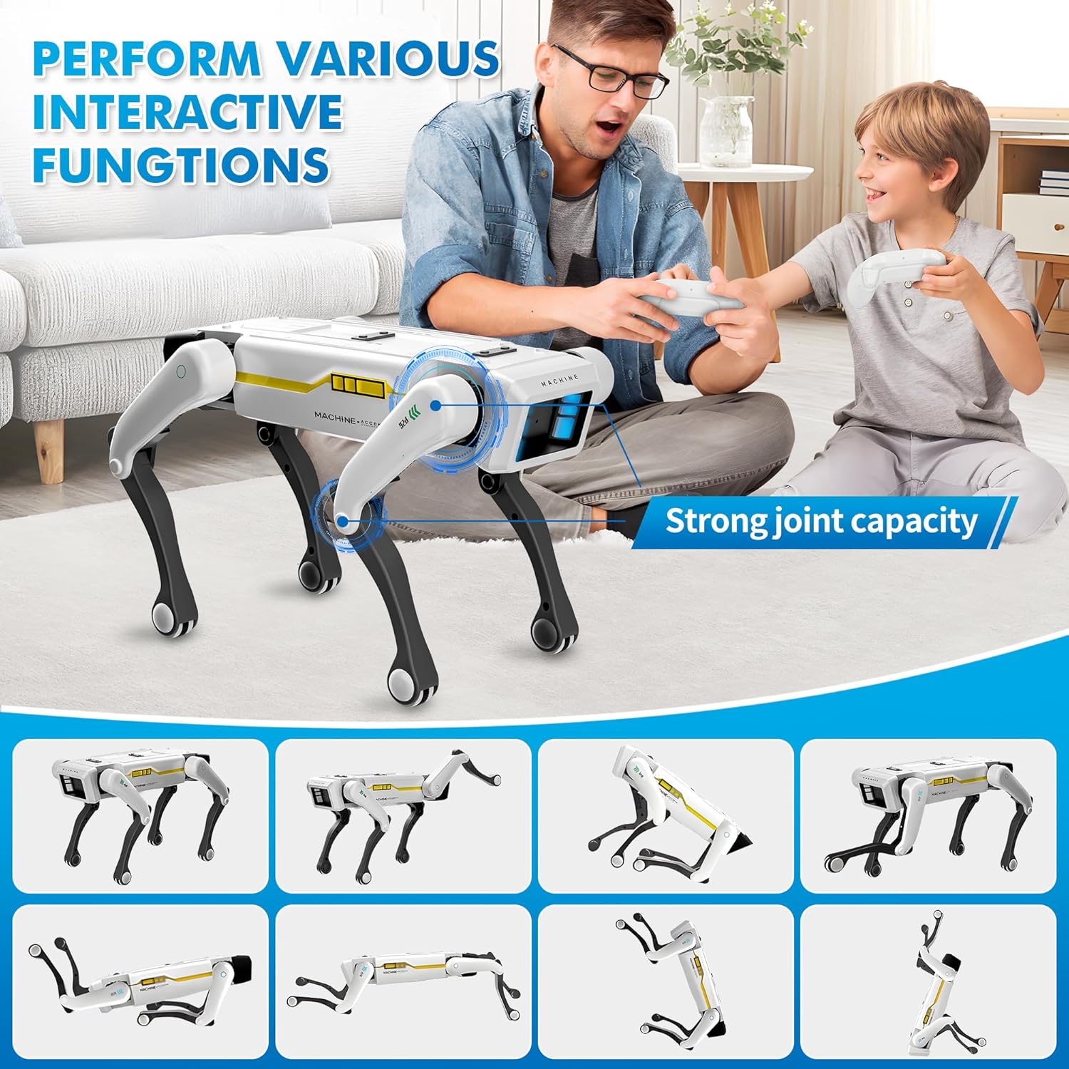 Dingdongwu Smart Robot Dog - Mascota interactiva STEM con control d...