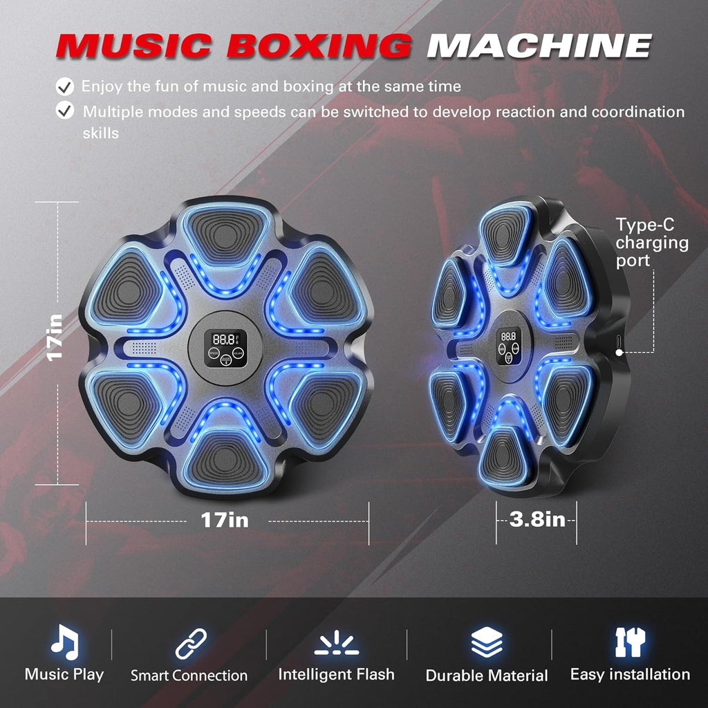 SPIEEK Máquina de Boxeo Musical con Guantes para Adultos Máquina de...