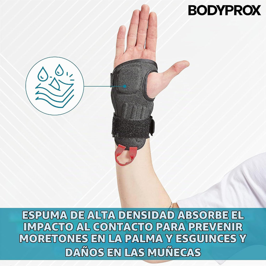 BODYPROX Protectores de muñeca por impacto (1 par) para snowboard,...