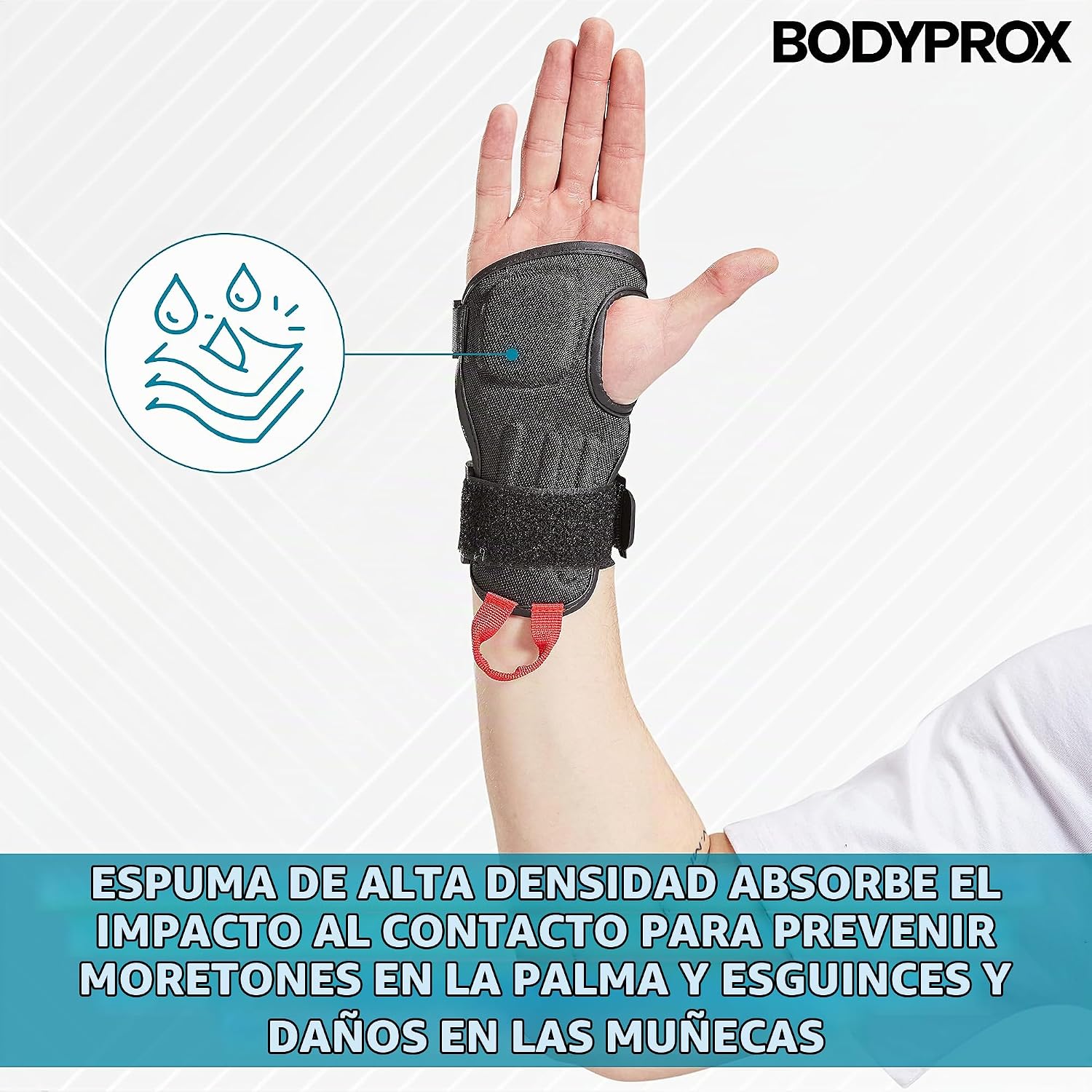 BODYPROX Protectores de muñeca por impacto (1 par) para snowboard,...