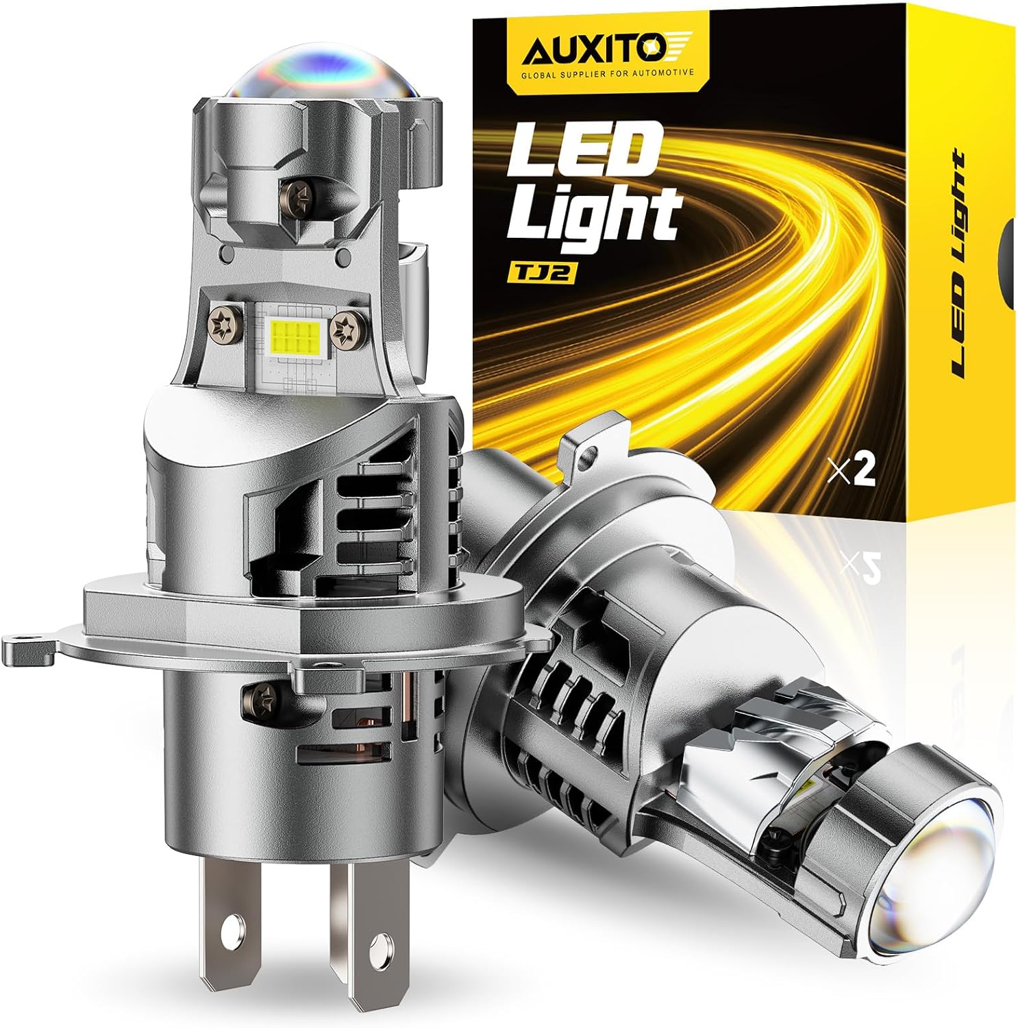 AUXITO Bombilla LED 9003, brillo de 30000 lúmenes, 6500 K, blanco P...