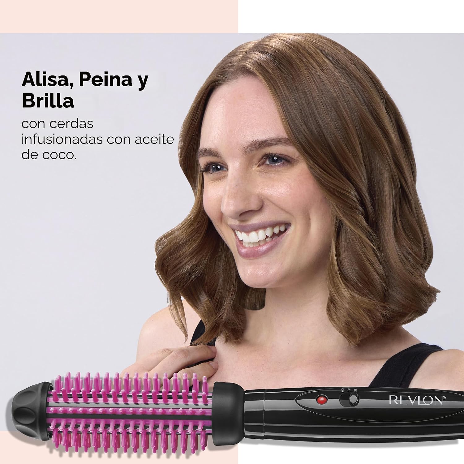 Cepillo que voluminiza el cabello calentado de silicón, 1 pulgada,...
