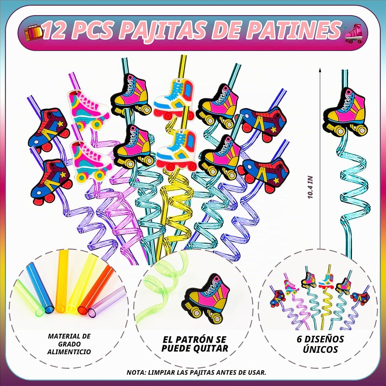 Joyvorite Juego de 134 Piezas de Artículos de Fiesta de Patinaje so...