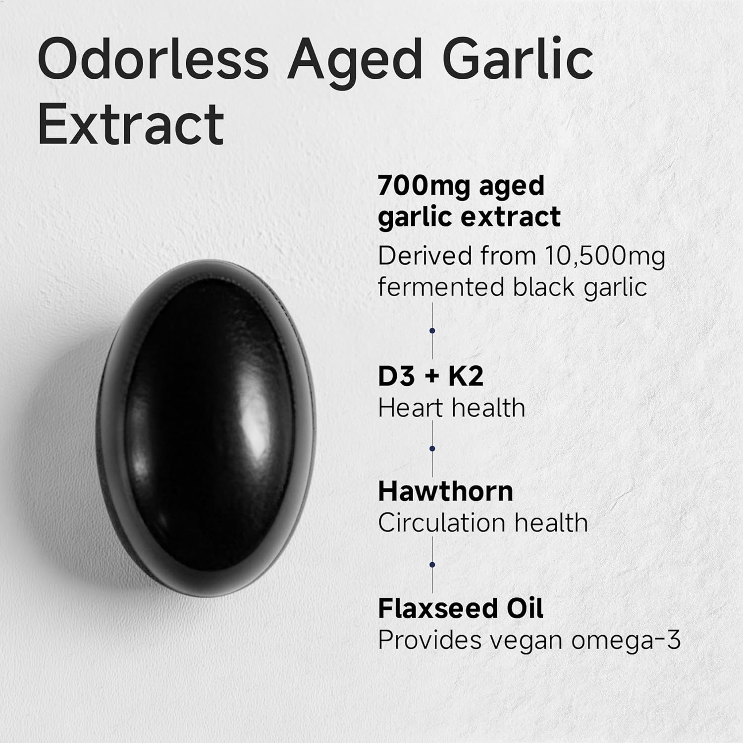 Alliwise Extracto de ajo negro envejecido de 700 mg con vitamina D3...