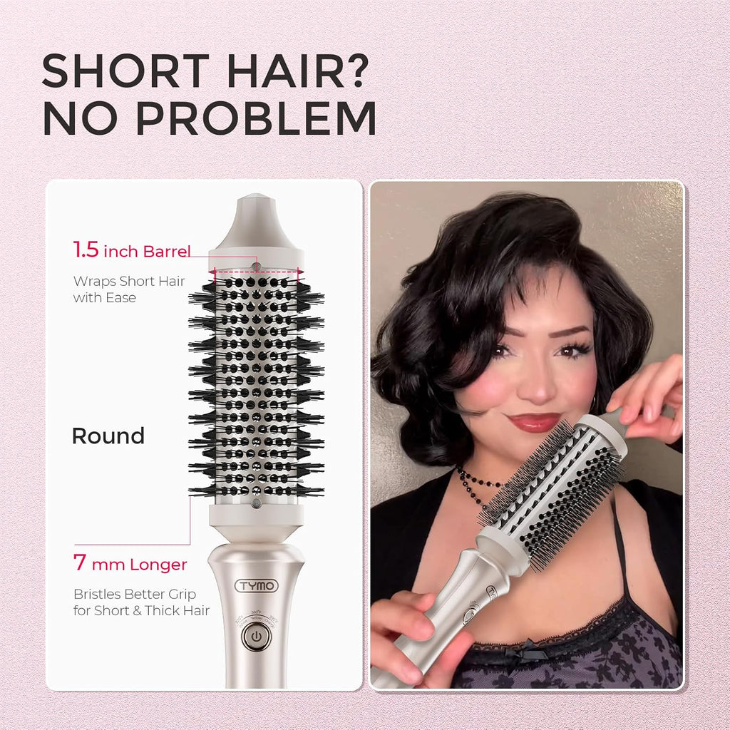 TYMO Cepillo Térmico Rizador - STYLUX 1.5 Pulgadas Voluminizador de...