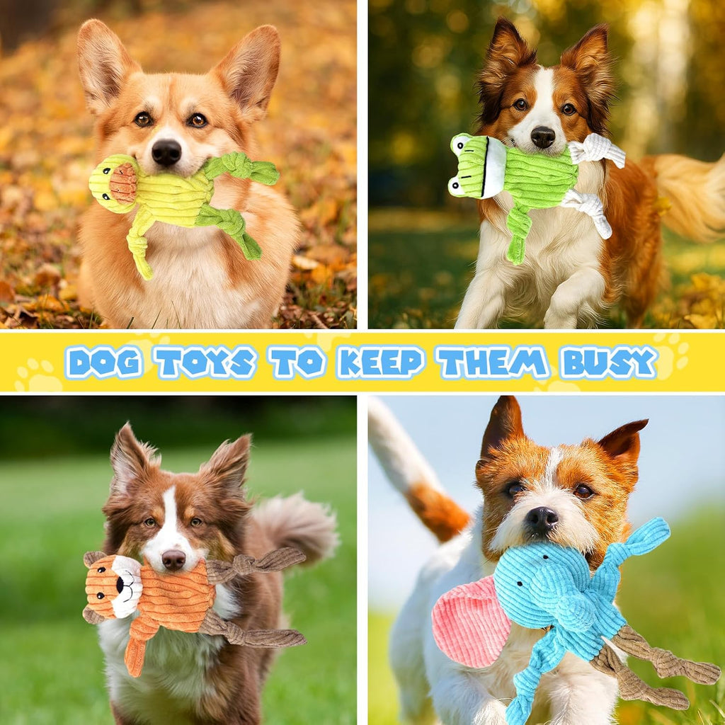 MRSOHRET Paquete de 5 juguetes chirriantes para perros, juguetes de...