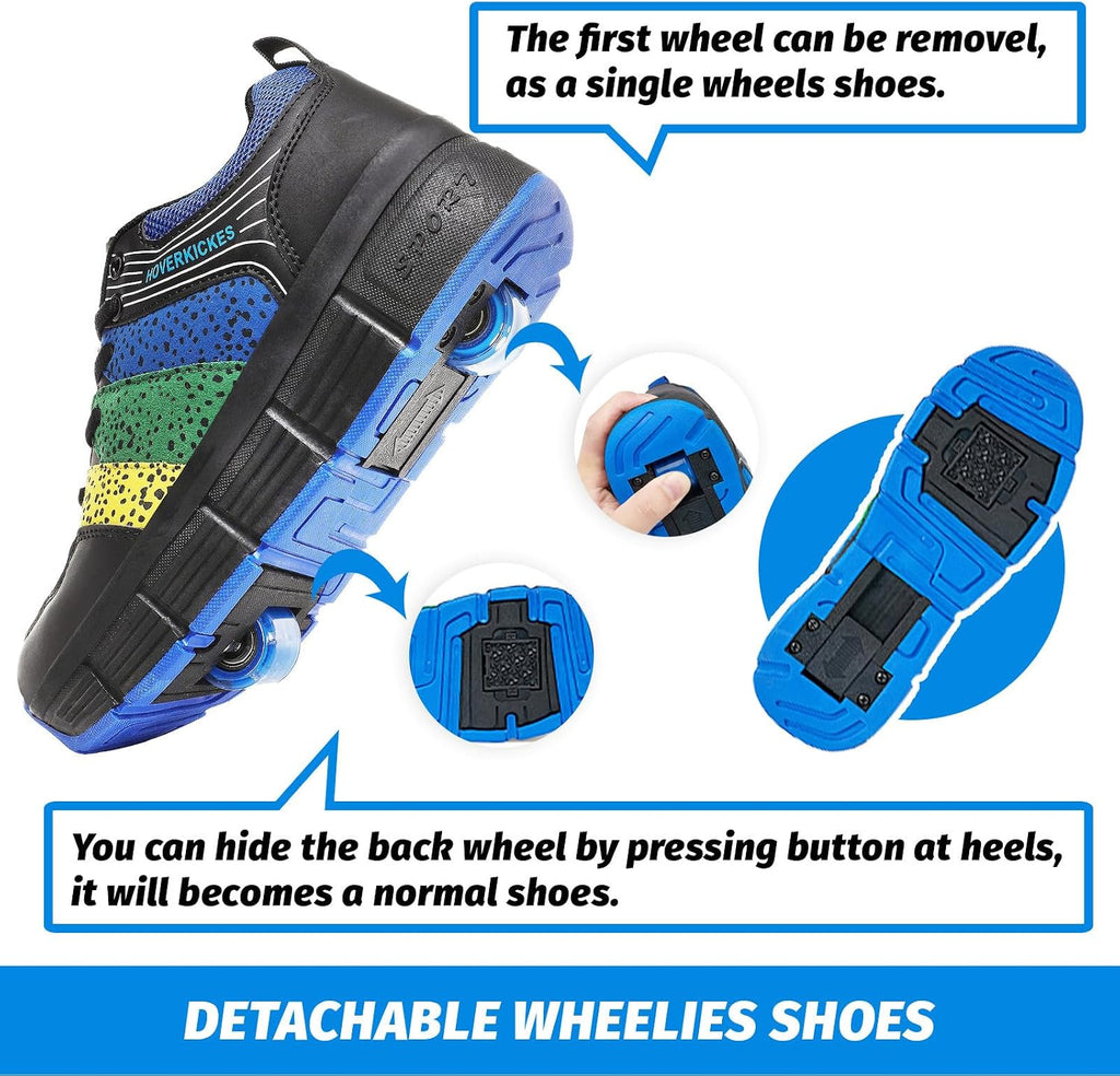 HOVERKICKES Kids Roller Skate Shoes with Wheels Roller Sneakers for...