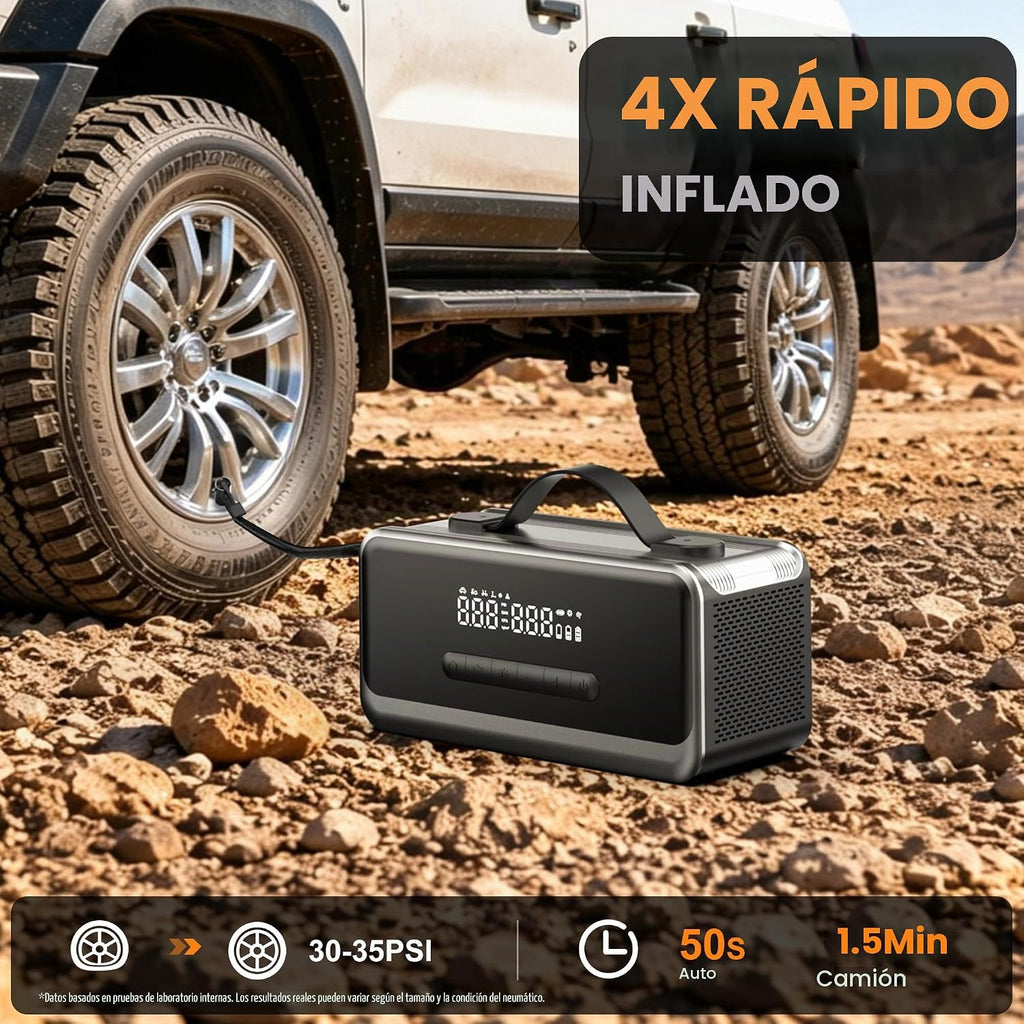 Compresor de aire portátil para inflador de neumáticos con arrancad...