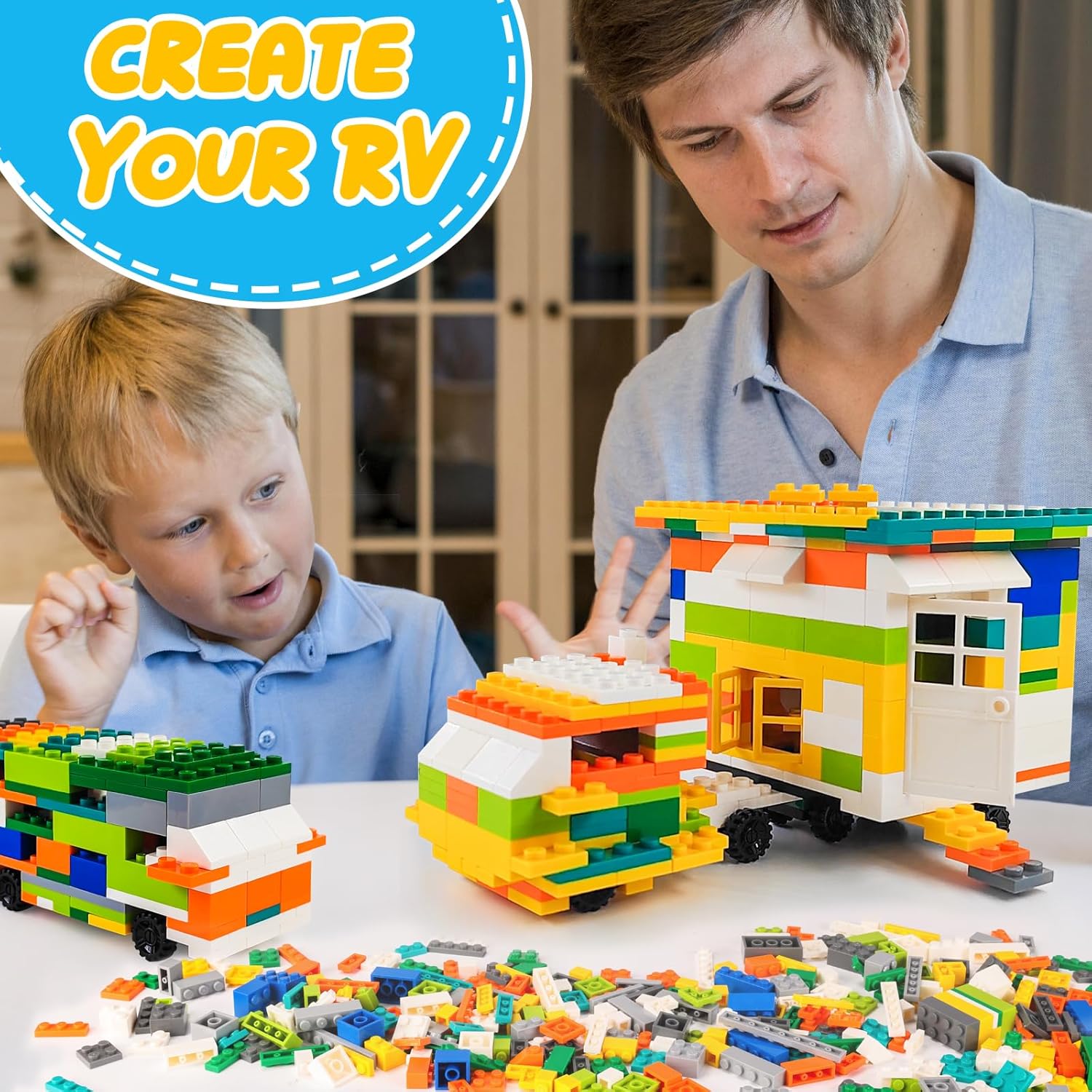 ekuzi Juego de bloques de construcción creativos compatibles con la...