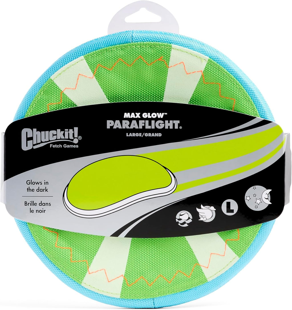 Chuckit! Max Glow Paraflight - Disco volador de juguete para perro,...