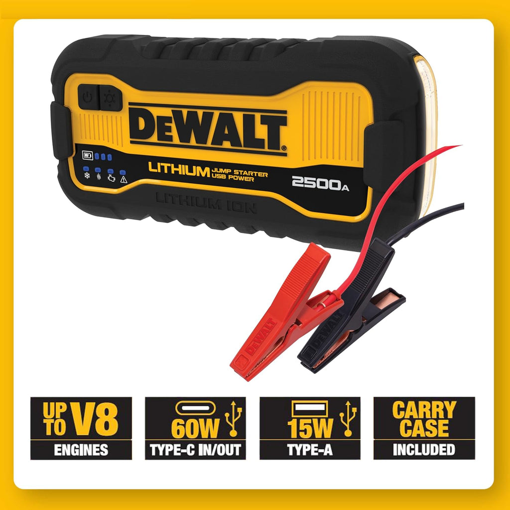 Arrancador auxiliar DeWalt DXAELJ25C 2500 amperios | Batería de lit...