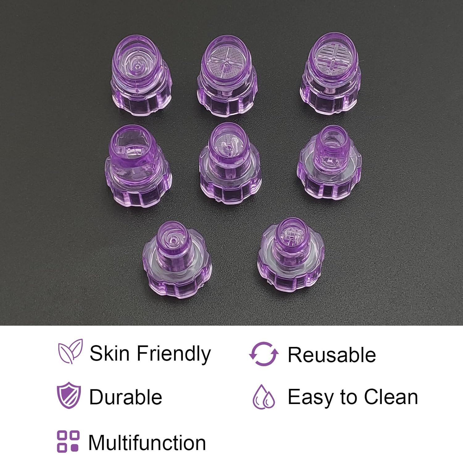 Elitzia Cabezales de microderma de dermoabrasión de plástico, punta...