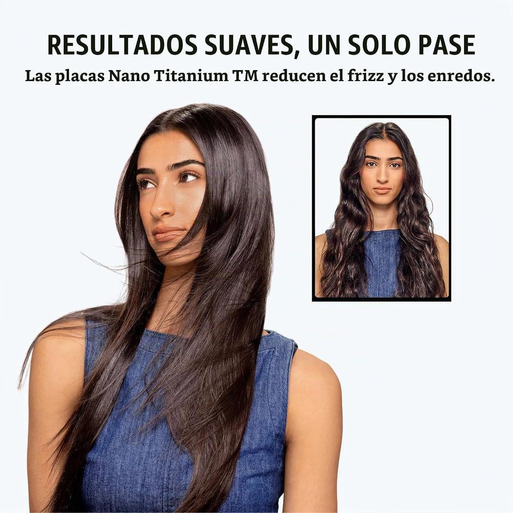 Plancha de pelo ultra elegante BabylissPRO Nano Titanium, plancha p...