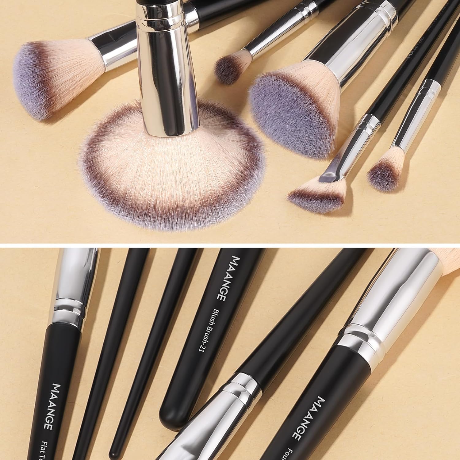 MAANGE Juego de brochas de maquillaje 51 PIEZAS, brochas de maquill...