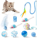 MALLMALL6 Juego de 10 juguetes para gatos que incluye resortes para...