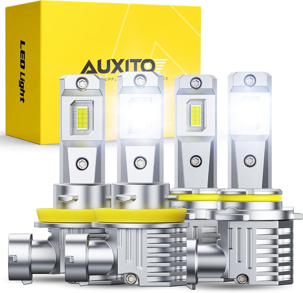 AUXITO Combo de bombillas LED 9005 H11, 100000 lúmenes, ultra brill...