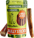Cheat and Meal Co Bully Sticks para perros grandes, juguetes mastic...
