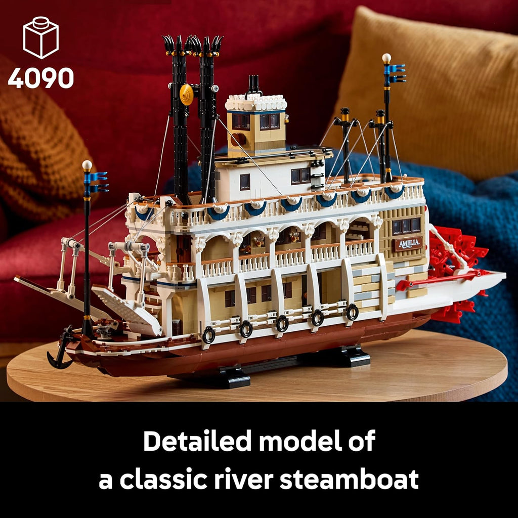 LEGO Ideas River Steamboat - Juego de construcción de barcos de vap...