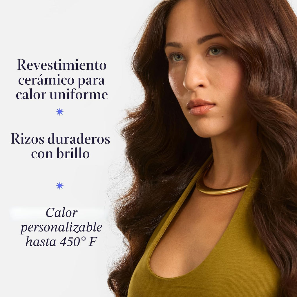 HOT TOOLS Rizador cónico extra largo profesional de cerámica nano p...
