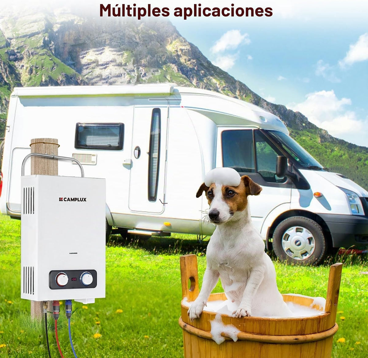 Calentador de agua sin tanque, Camplux 1.58 GPM - Calentador de gas...