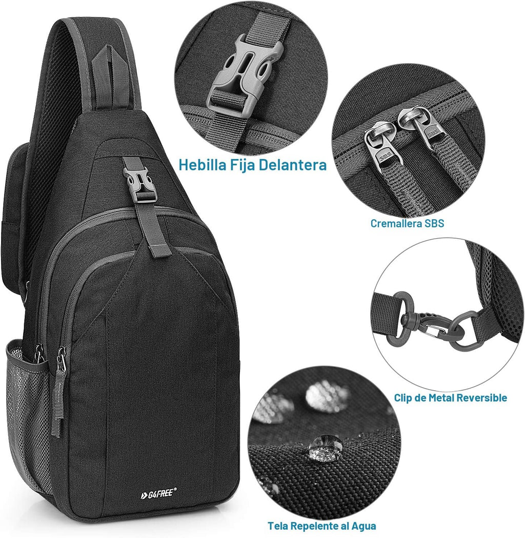G4Free Bolsa Bandolera con Bloqueo RFID Mochila Bandolera Cruzada B...