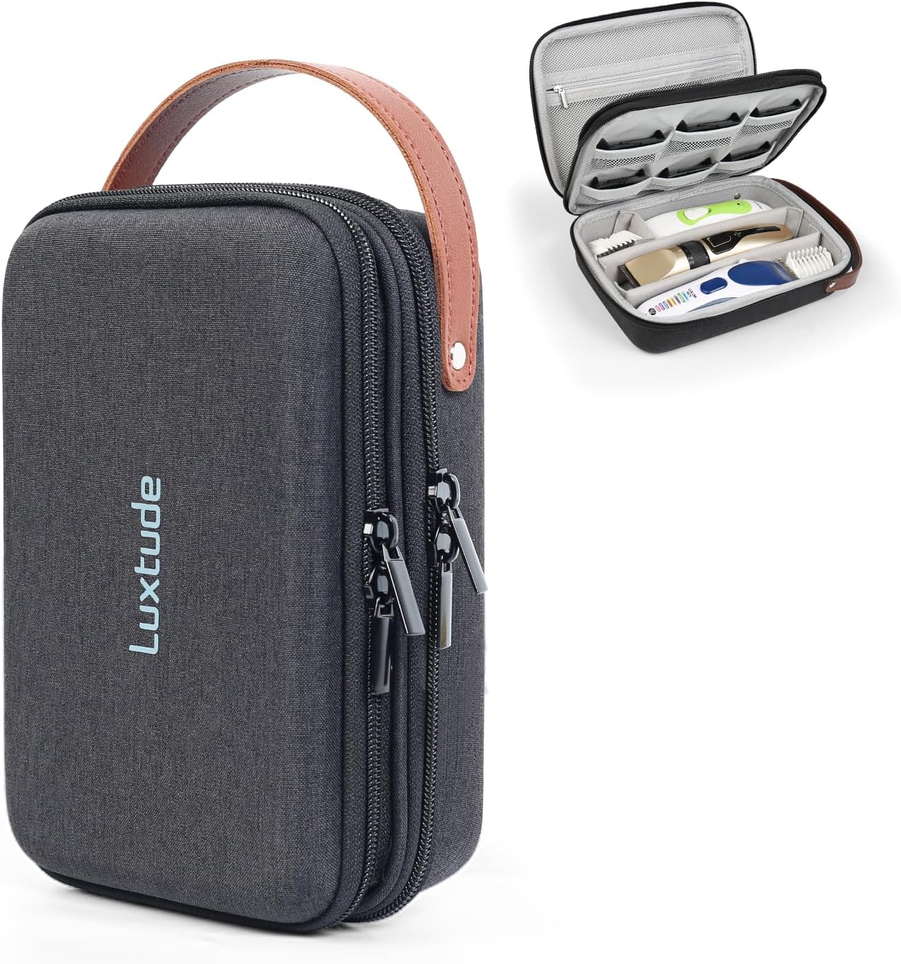 Luxtude Estuche para cortapelos, maletines portátiles de viaje para...