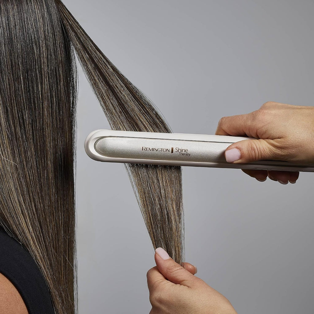 Remington Shine Therapy - Plancha alisadora de pelo de 1 pulgada, p...
