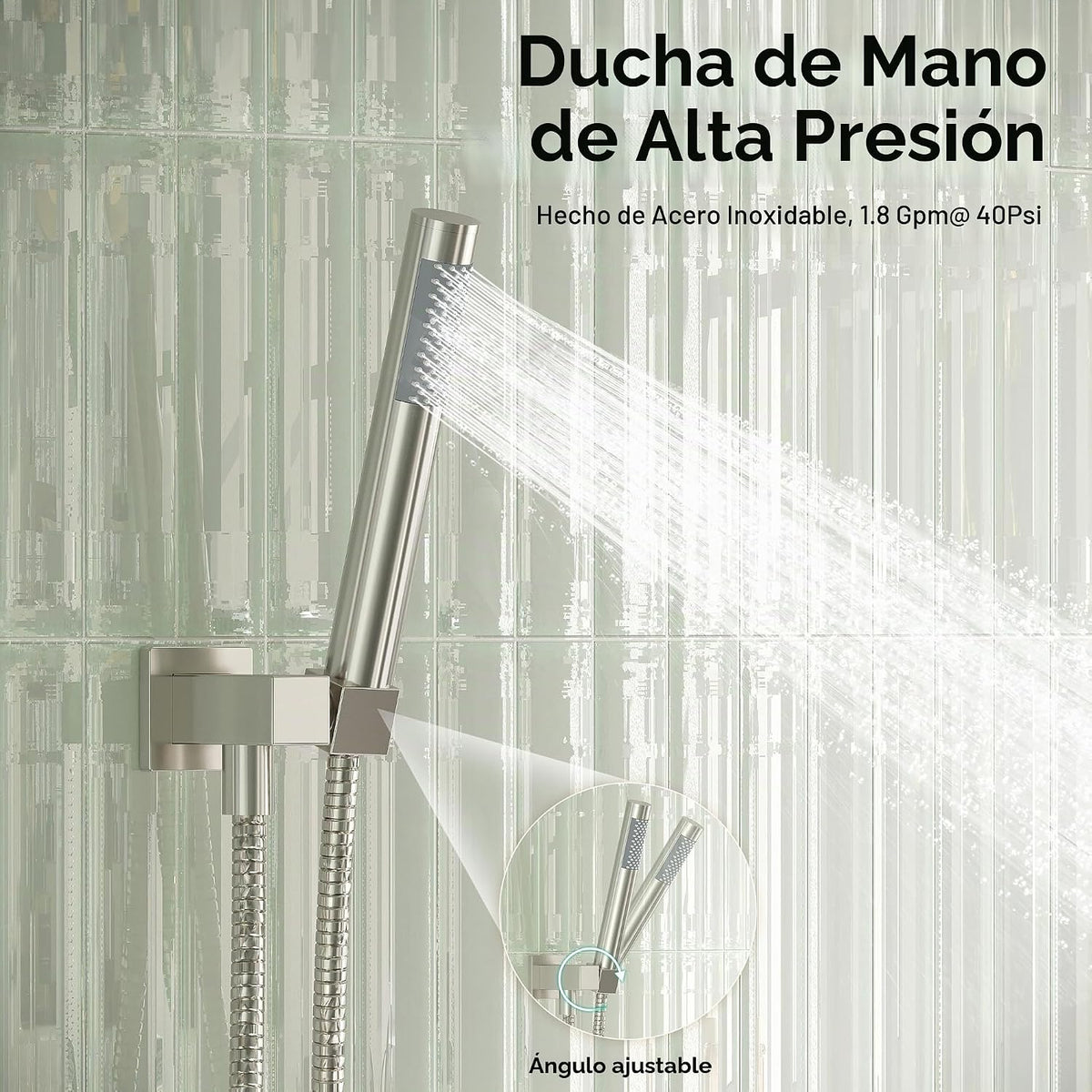 ESNBIA - Sistema de regadera de bronce aceitado, estilo lluvia de 1...