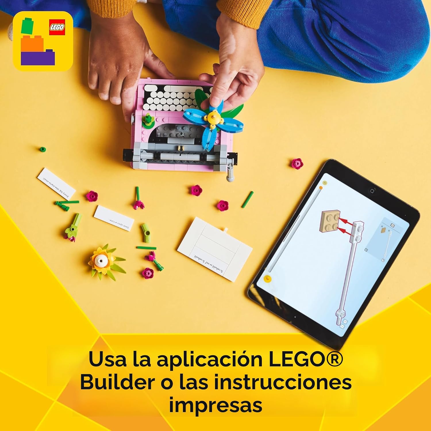 LEGO Creator 31169 - Máquina de escribir 3 en 1 con flores, juguete...
