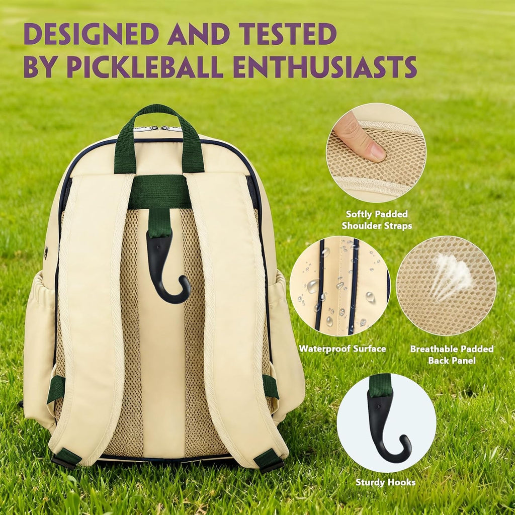 VHYBRIX Bolsas de pickleball, mochila impermeable de lujo de 30 lit...