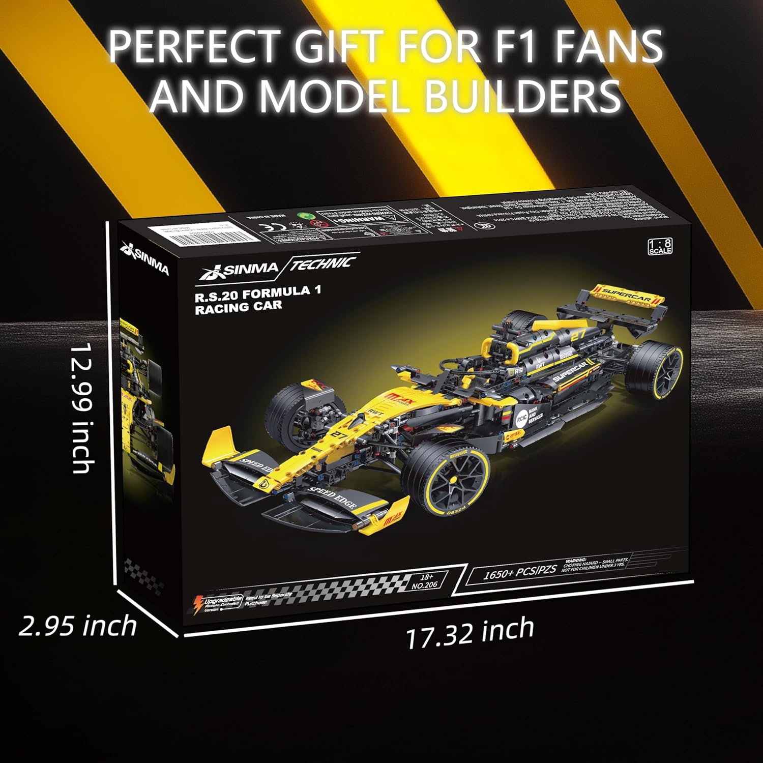 JSINMA Technic F1 RS20 - Kit de construcción de autos de carreras,...