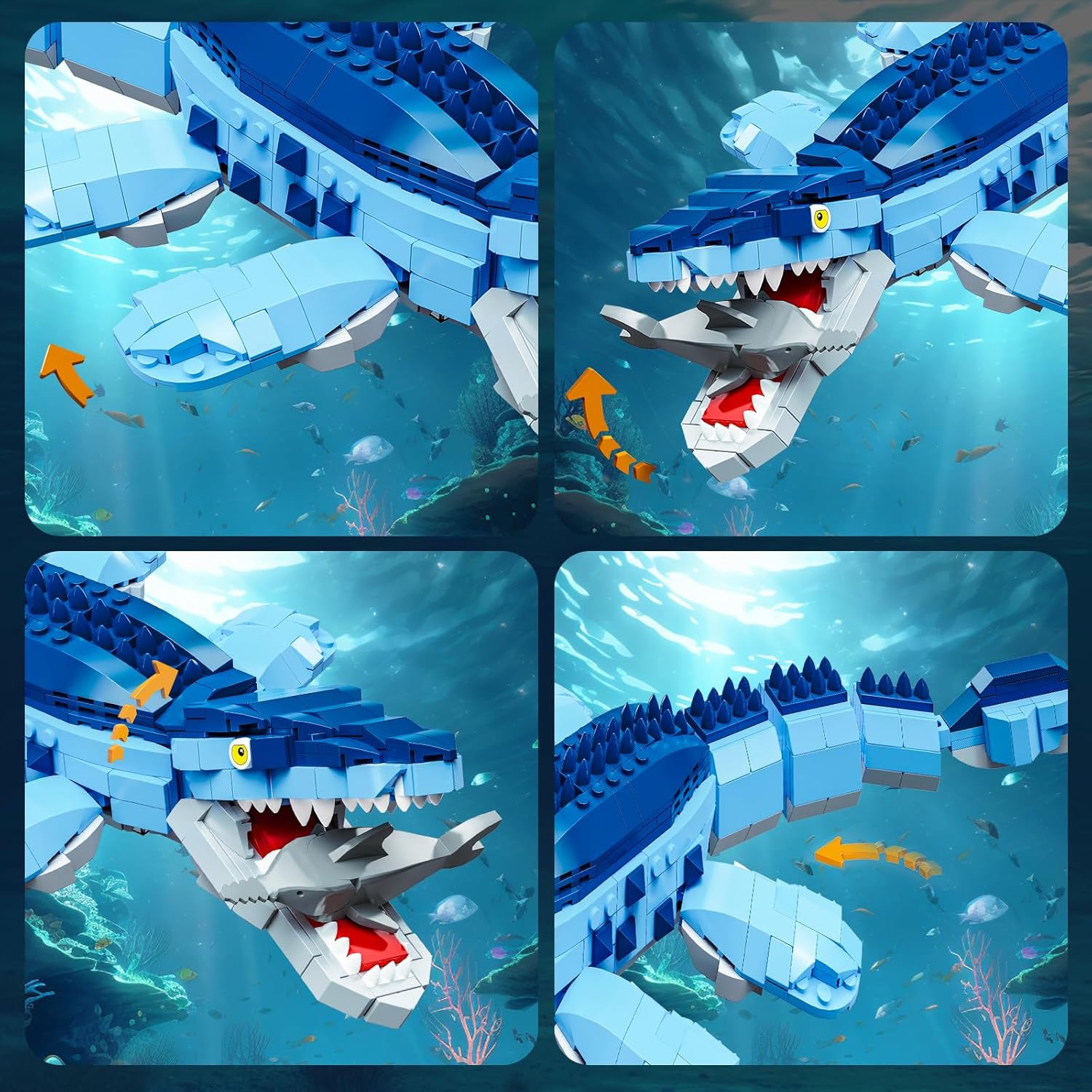 Dinosaur World Mosasaurus - Juego de construcción compatible con ju...