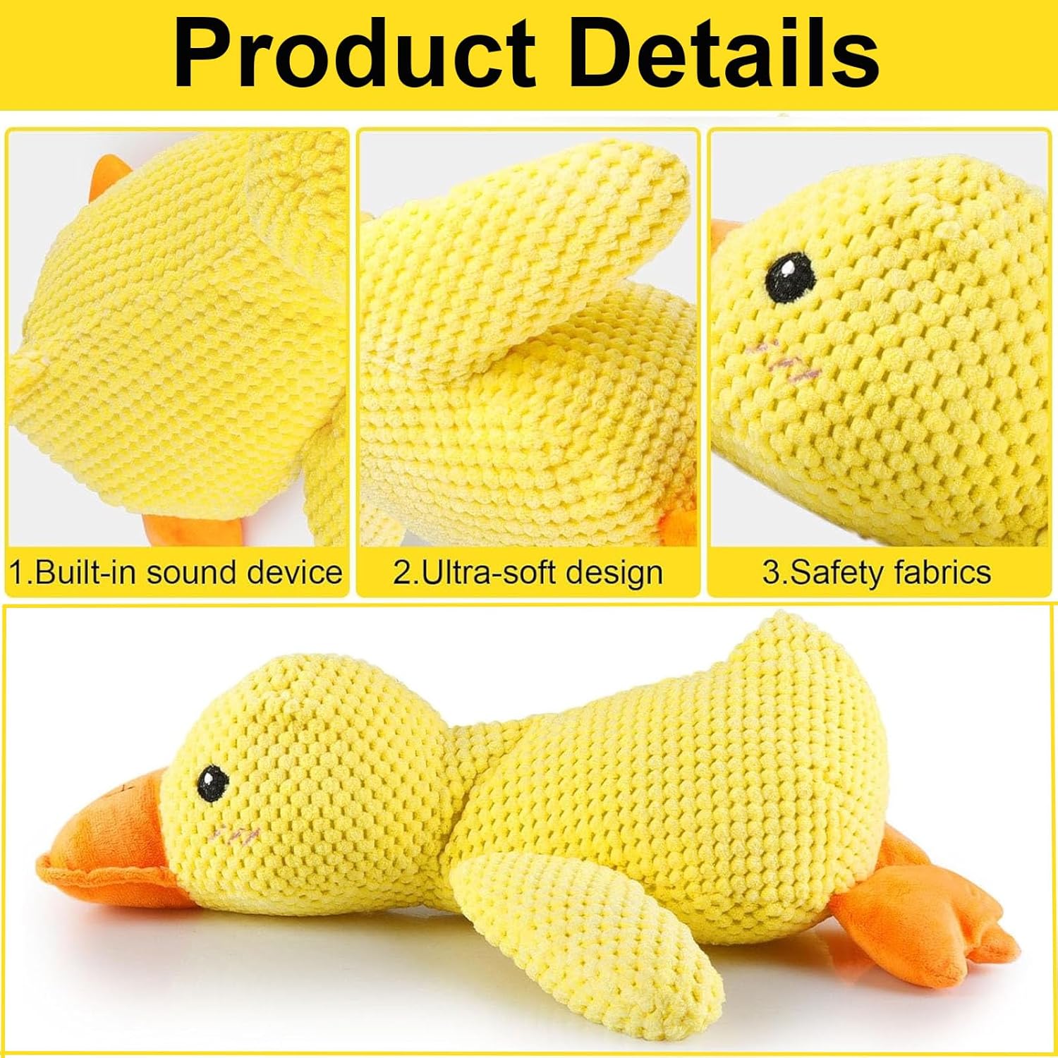 Mellow Dog Calming Duck, Nuevo Juguete para Perros Pato Amarillo 20...