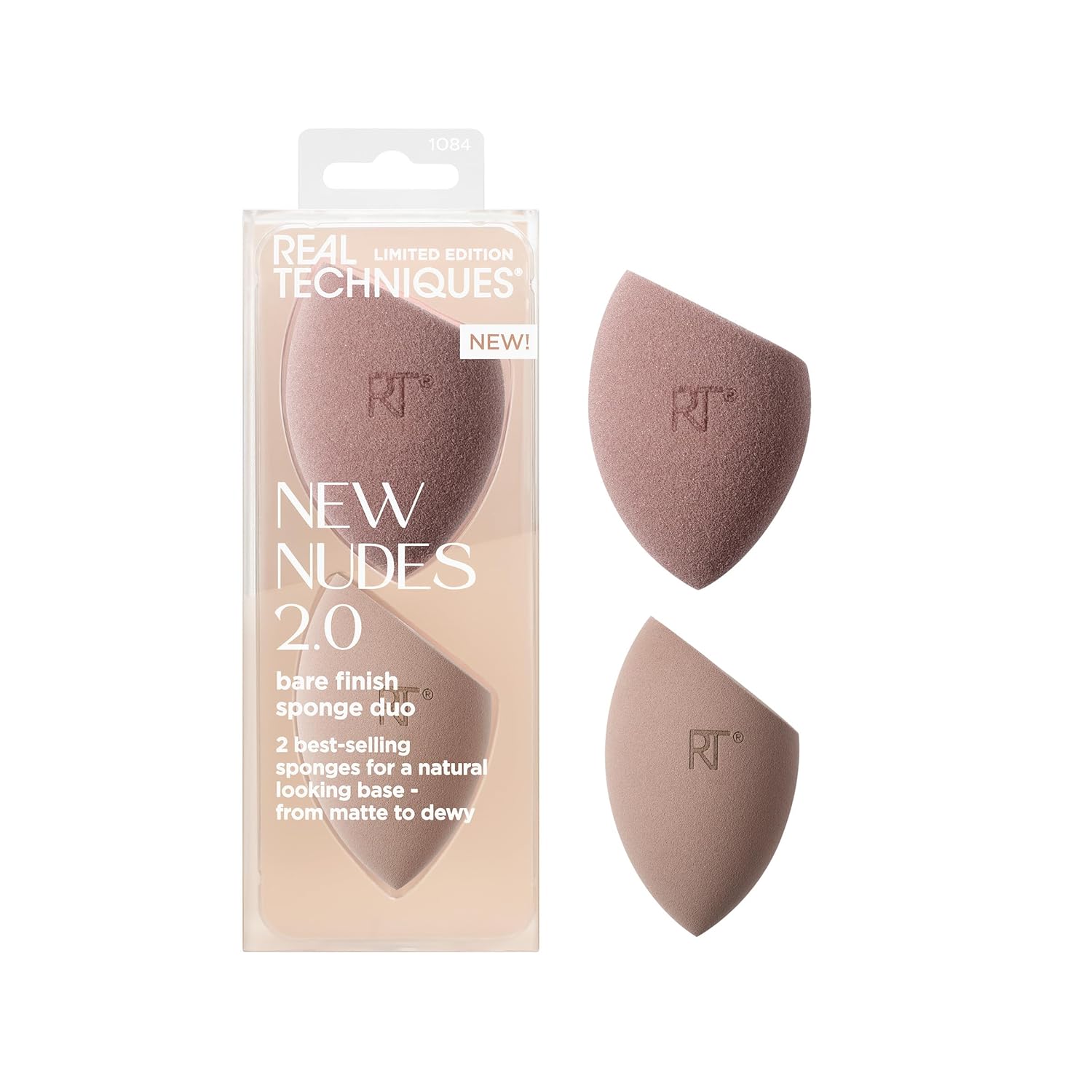 Real Techniques New Nudes Bare Finish Sponge Duo, esponjas de belle...
