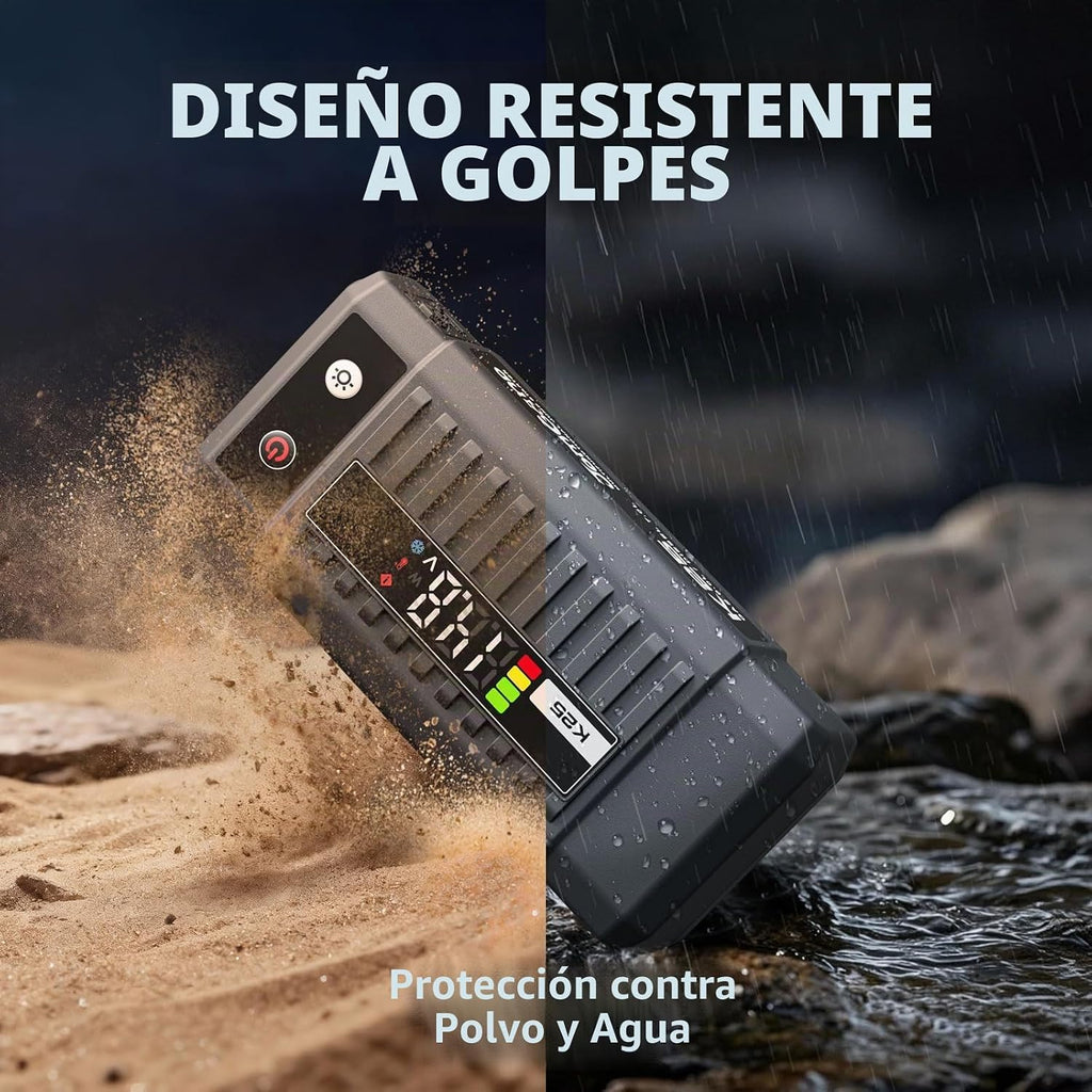 JOMGAND K25 Jump Starter 3750A Paquete de refuerzo de batería de co...