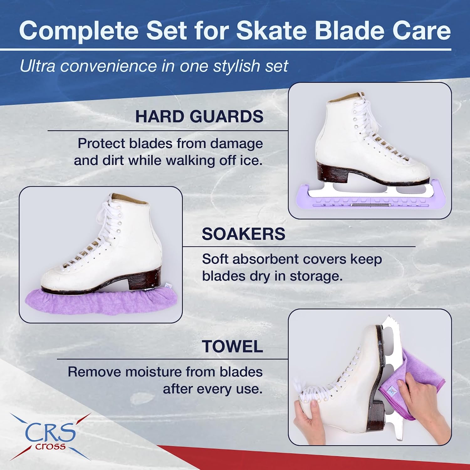 CRS Cross - Juego de regalo de protectores de patines sobre hielo,...