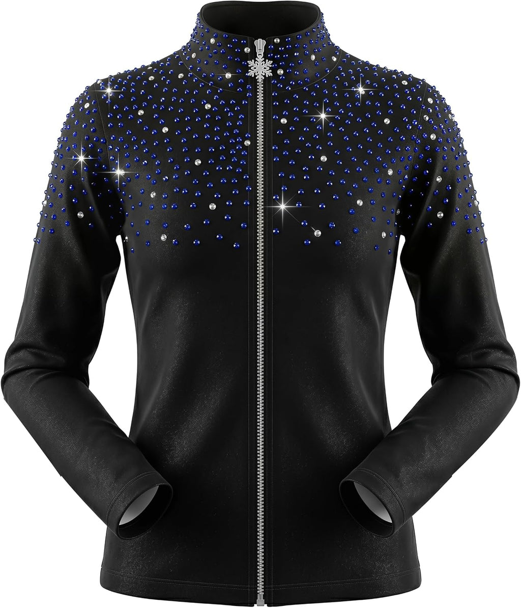 JoyCan Chaqueta de patinaje artístico con forro polar cálido abrigo...