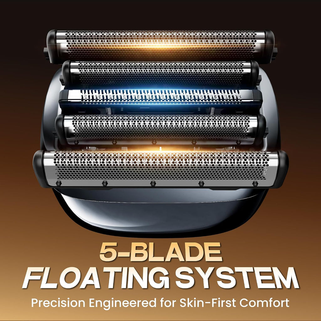 Afeitadora eléctrica de aluminio para hombres, sistema mejorado de...