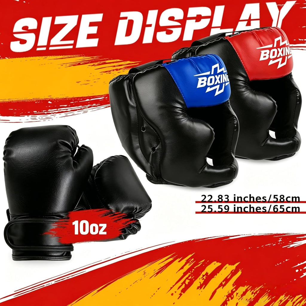 Protector de cabeza de Sparring con guantes, 8 piezas - Casco de se...