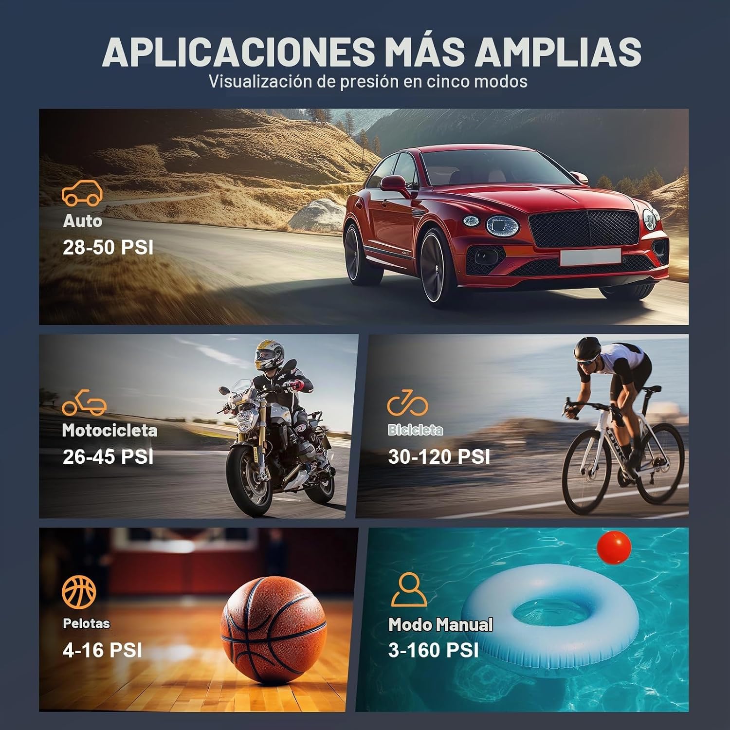 Arrancador de batería de coche 10 en 1 con compresor de aire, 12000...