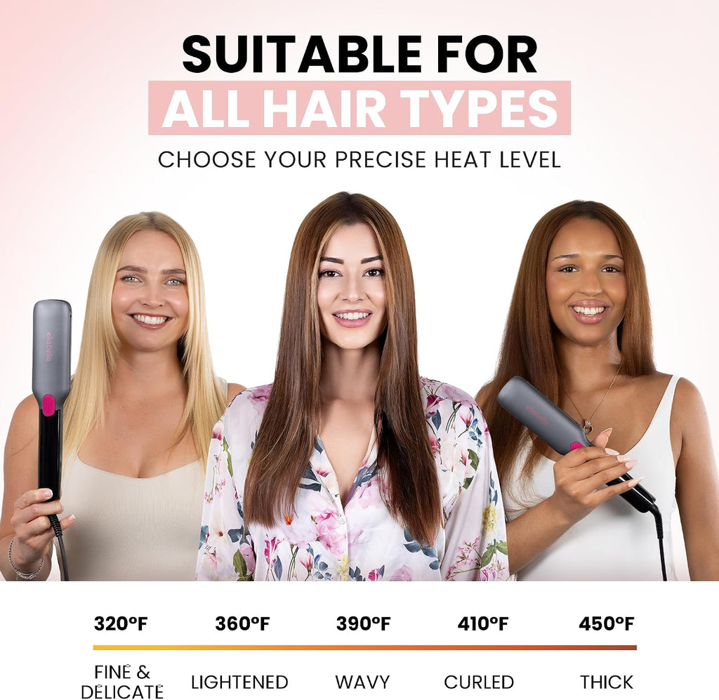 ELLA BELLA® Plancha de Pelo Plancha de Titanio Grande con Infrarroj...