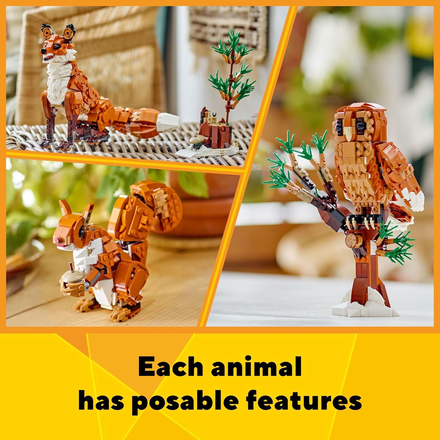 LEGO Creator 31154 - Animales del bosque 3 en 1, juguetes de constr...