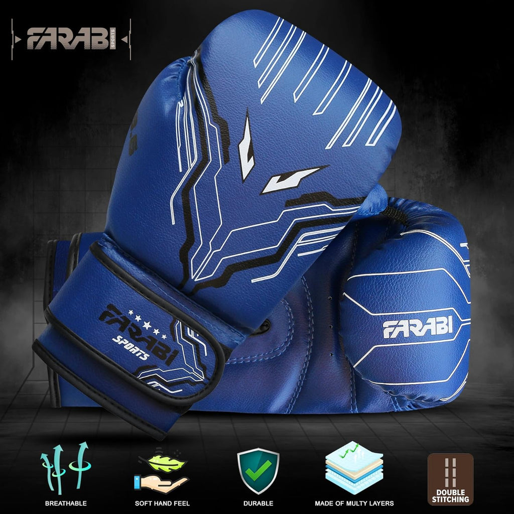 Farabi Sports Guantes de boxeo para niños y niñas, guantes de kickb...