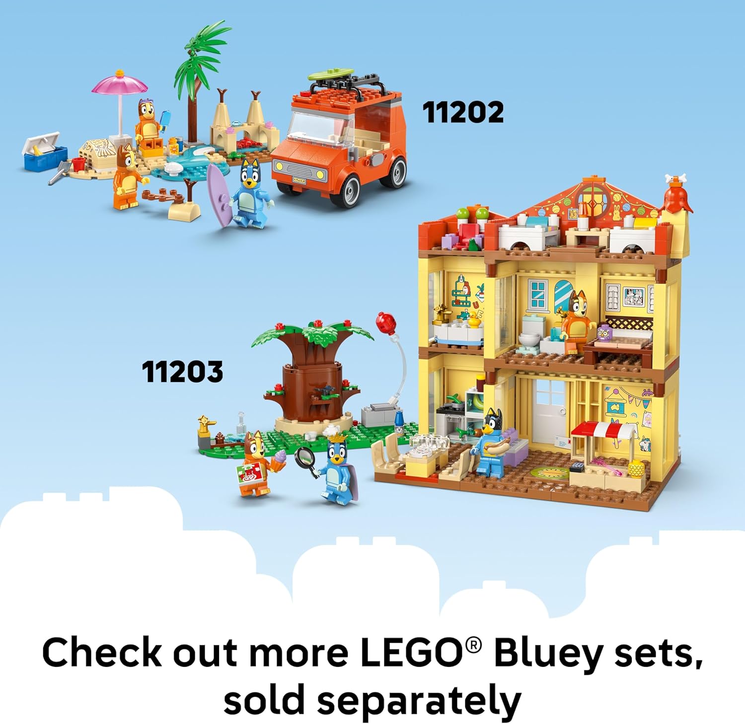LEGO Bluey Patio de Juego Divertido con Bluey y Chloe Bloques de Co...