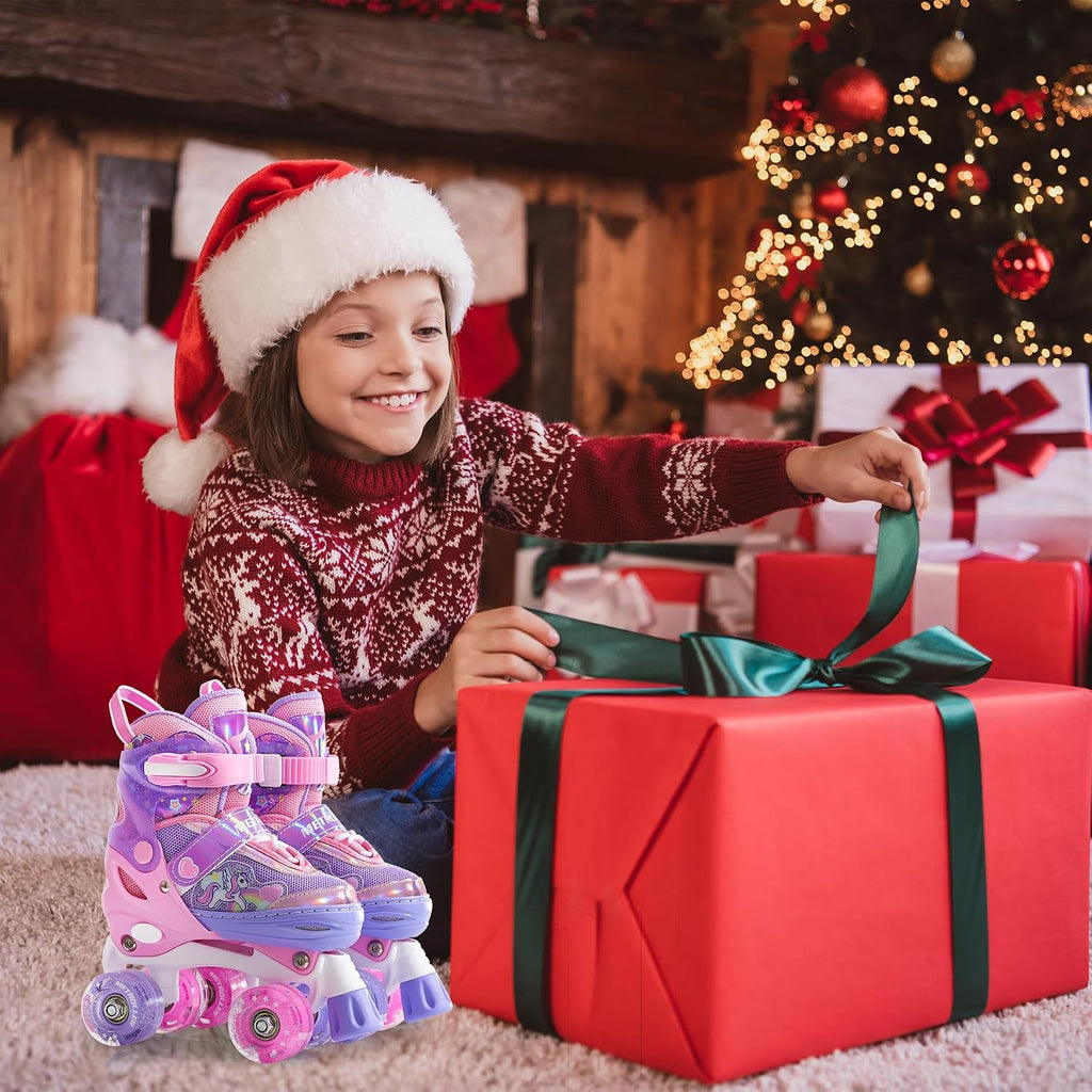 METROLLER Patines de ruedas brillantes para niñas de 4 a 12 años |...