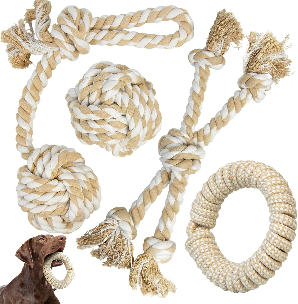 Juguete de cuerda para perros, paquete de 4 juguetes de cuerda para...