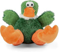 goDog Checkers Pato Sentado - Juguete chirriante de peluche para pe...