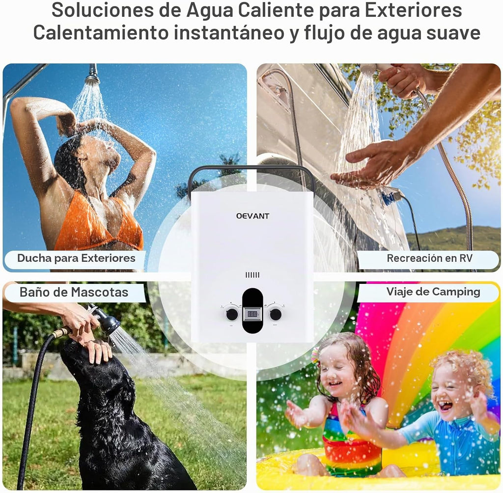Calentador de agua de propano portátil de 5 litros, calentador de a...